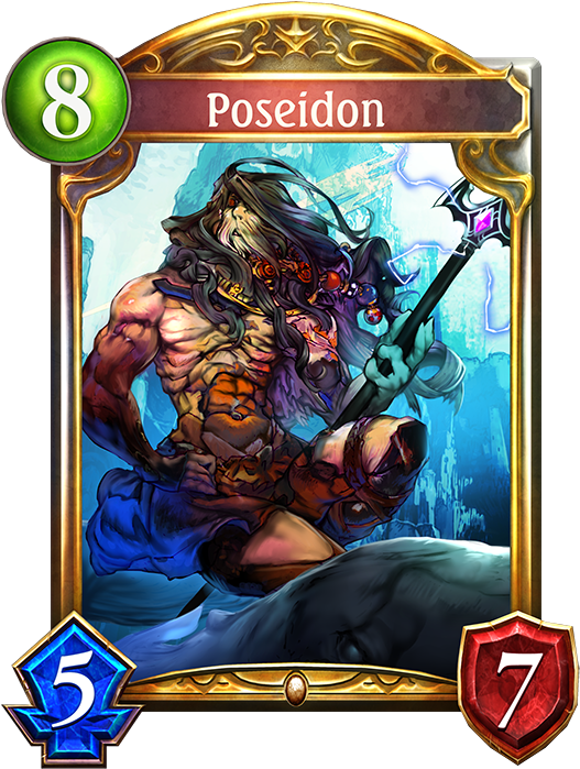 Poseidon Shadowverse (536x698), Png Download