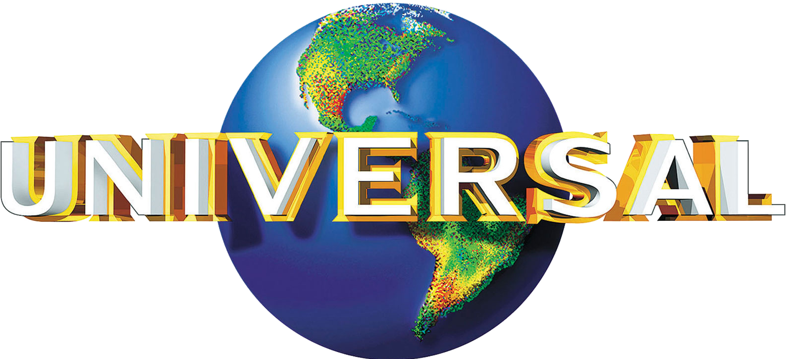 Universal Studios Globe Logo (1587x725), Png Download