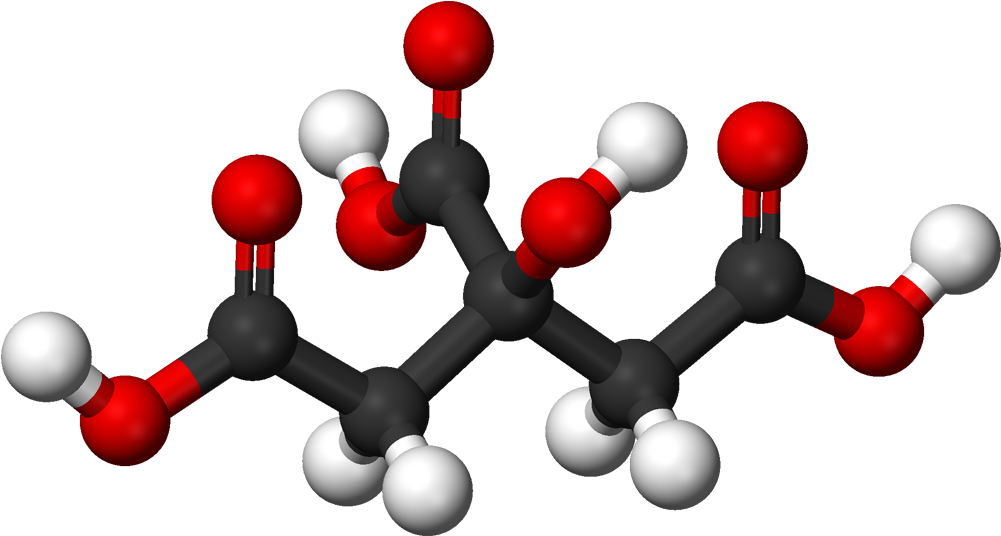 Full Size - Citric Acid Molecular Model (1100x635), Png Download