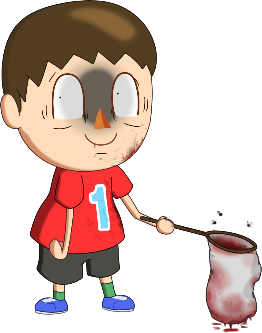 Super Smash Bros - Nintendo Villager Is Creepy (909x1120), Png Download