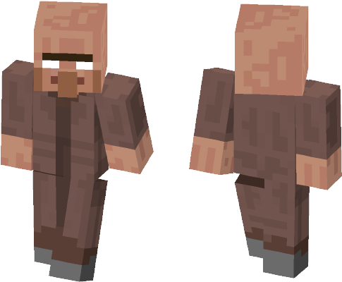 Herobrine Villager Form - Minecraft Skin John Wick (584x497), Png Download