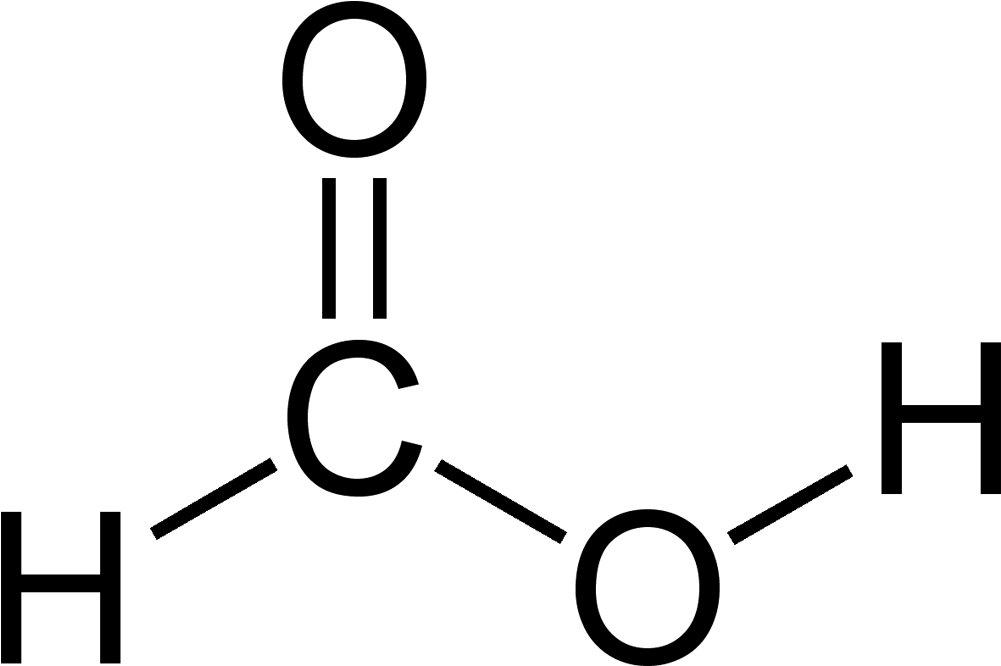 Formic Acid - Formaldehyde Structure (1100x765), Png Download