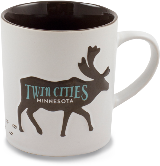 Ceramic Mug- Caribou Hoof Print Twin Cities16oz - Caribou Coffee Mug (600x600), Png Download