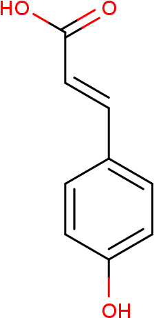3 (4 Hydroxyphenyl)prop 2 Enoic Acid - 1 Fluoro 4 Nitrobenzene (500x500), Png Download