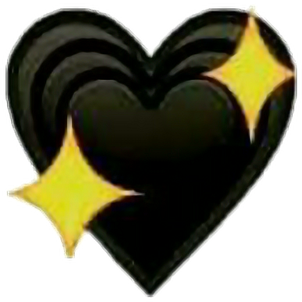 Heart Black Blackheart Emoji Emojisticker - Black Heart Emoji Png (546x606), Png Download