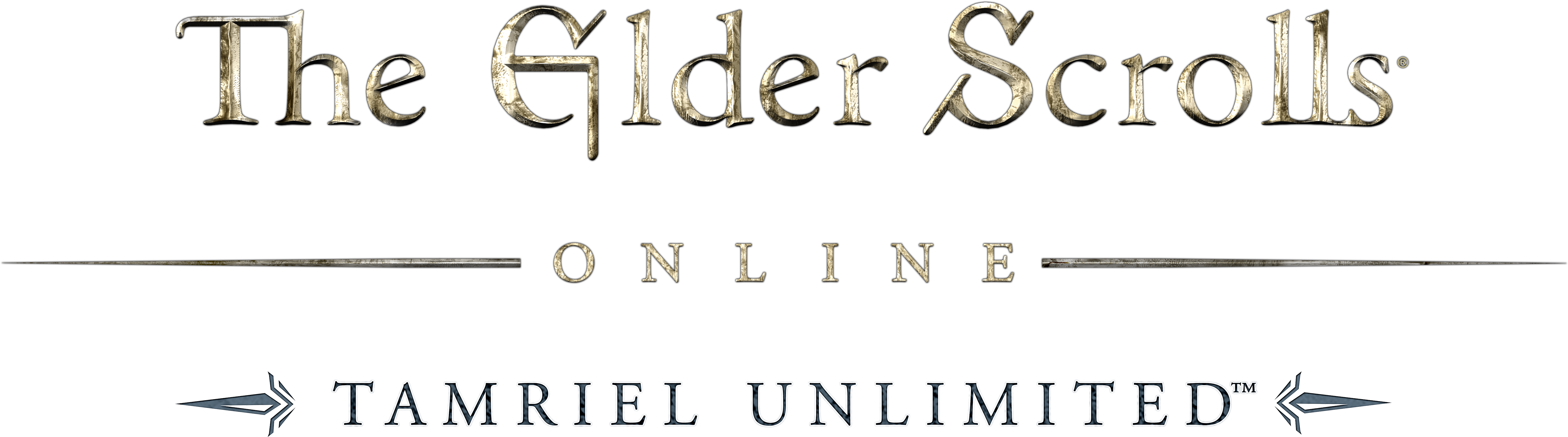 The Elder Scrolls Online Tamriel Unlimited Logo - Elder Scrolls (6900x1800), Png Download