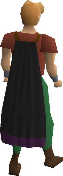 Black Cape Equipped - Ardougne Max Cape Osrs (244x674), Png Download