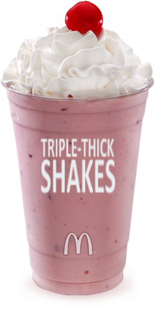 Strawberry Shake - Mcdonalds Shake (444x507), Png Download