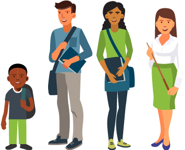 Free For Individual Teachers & Students - Students And Teachers Png (452x309), Png Download