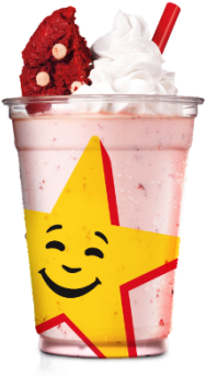 Red Velvet Shake Hardees (351x351), Png Download