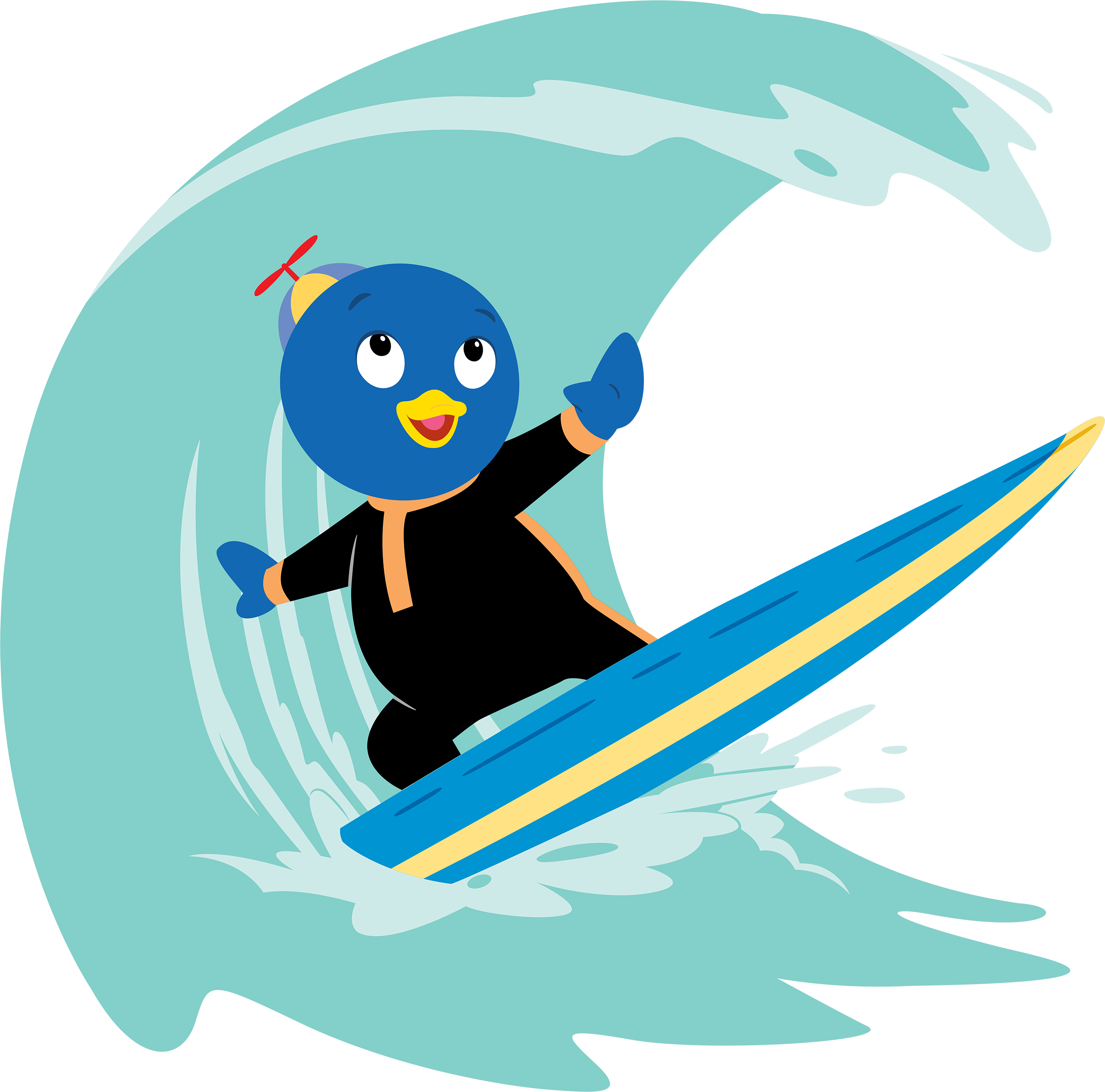 The Backyardigans Beach Bonanza Pablo Surfing - Backyardigans Surfer Pablo (2605x2573), Png Download