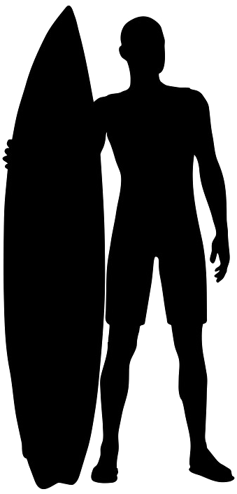 Surfing Silhouette Png Pic - Surf Man Vector (817x720), Png Download