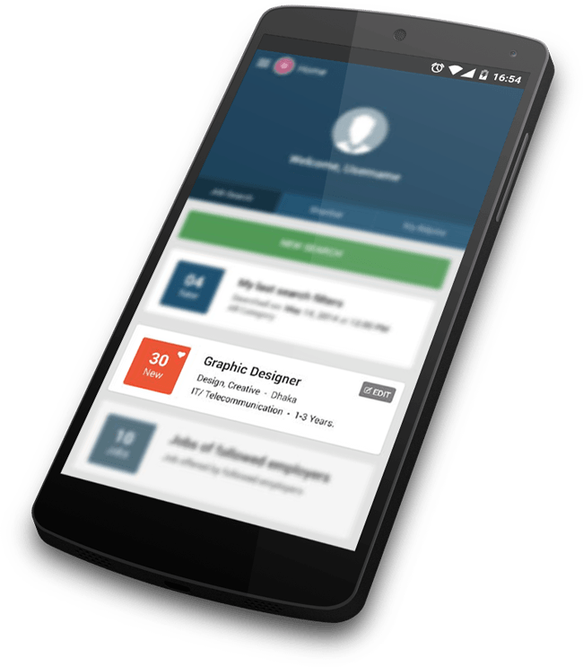 Shortlisted Jobs - Job Search App Latest Design (650x743), Png Download
