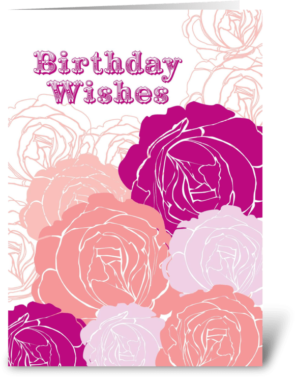 Rose Birthday Wishes Greeting Card - Greeting Card (700x792), Png Download
