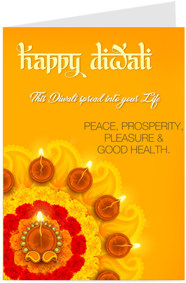 Picture Library Buy Cards Personalized Printable Deepavali - Rangoli For Diwali With Flowers (284x426), Png Download