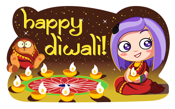Viber India On Twitter - Diwali Sticker (600x414), Png Download