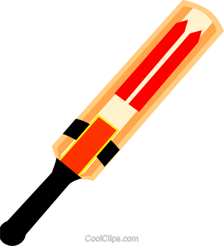 Cricket Paddle Royalty Free Vector Clip Art Illustration - Cricket Bat (438x480), Png Download