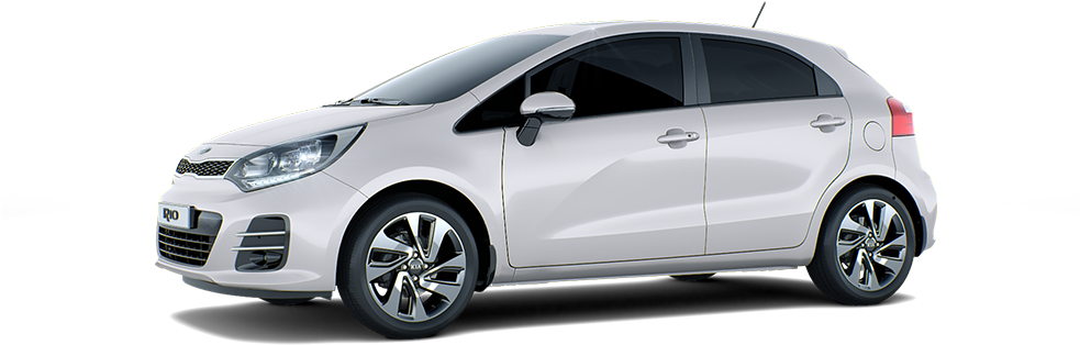 Ud 00006 - Kia Rio 5 Door White 2018 (982x448), Png Download