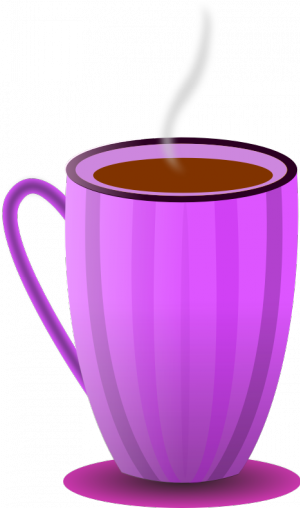Org-purple Tea Mug Vector Image - Clipart Cup Hot Chocolate (300x508), Png Download