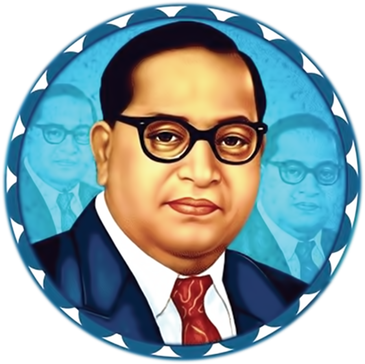 Br Ambedkar Png Photo Image In Round Lable - Ambedkar Images Hd Png (1600x1600), Png Download