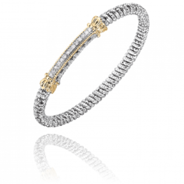 Sterling Silver &14kt Gold Bracelet 22085d - Comeau Jewlery Co (600x600), Png Download