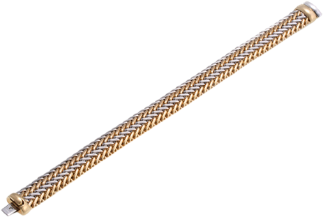 18ct Yellow & White Gold Ladies Bracelet - Painting Brush Round 10 No (600x500), Png Download