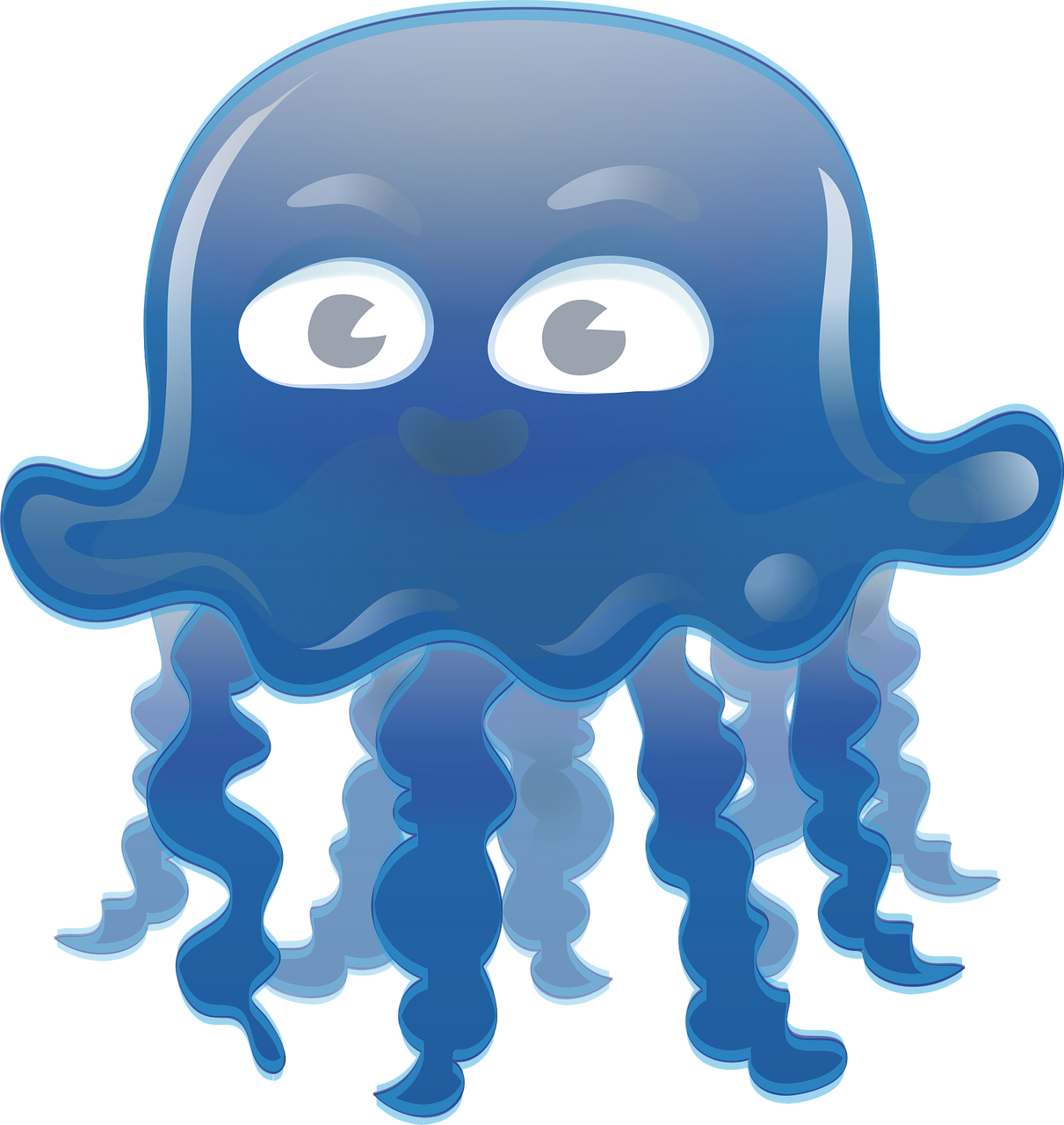 Animal,cartoon,svg,free Vector Graphics - Gambar Ubur Ubur Kartun (1211x1280), Png Download