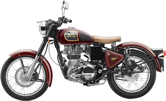 View Larger Image Royal Enfield Classic 350 Chestnut - Royal Enfield Classic 500 Chrome Green (600x463), Png Download