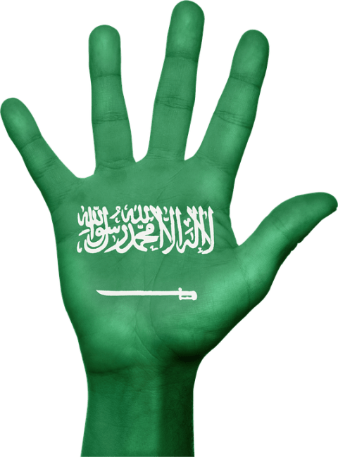Free Png Saudi Arabia Hand Png Images Transparent - Saudi Arabia Country Flag 58mm Button Badge (480x650), Png Download