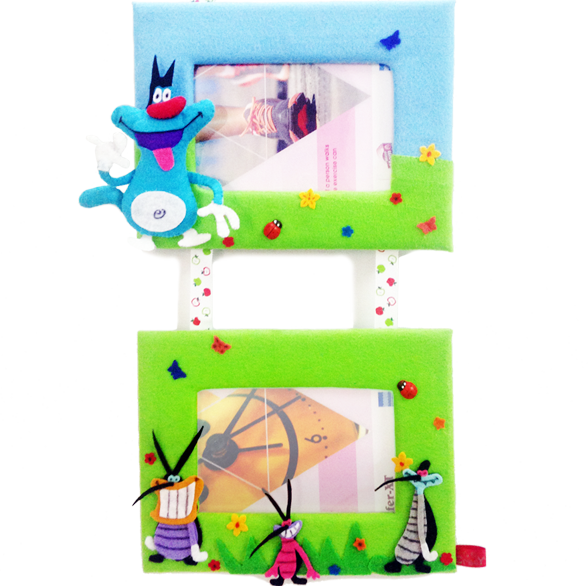 Felt Handmade Oggy & Cockroaches Cartoon Wall Hanging - Creative Arts (588x586), Png Download