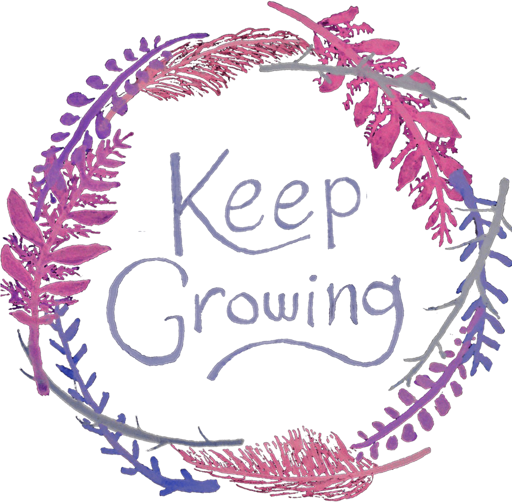 Keep Growinga Watercolor Branch Wreath With The Slogan (1000x1034), Png Download
