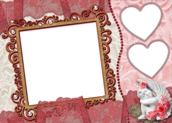Edit Photo Frame Love (560x400), Png Download