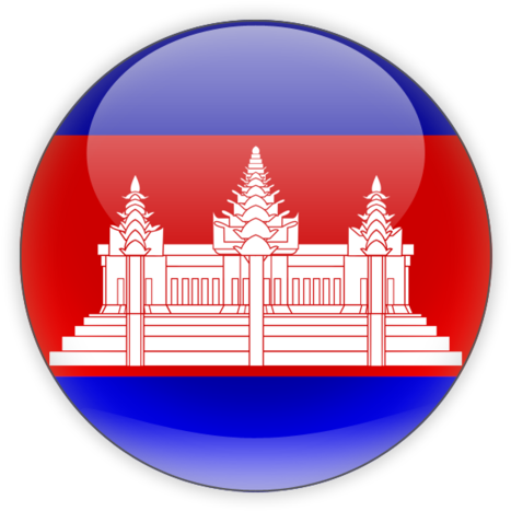 Crystal Glossy Round Graphics Flag Of Cambodia - Cambodia Flag Icon Png (640x480), Png Download