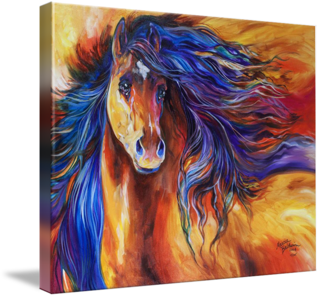 "the Midnight Sun Braveheart" By Marcia Baldwin, Wesley - Westland Giftware Canvas Wall Art, The Midnight Sun, (650x603), Png Download