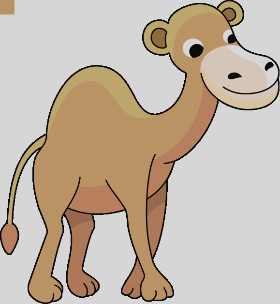 Camel And Small Clipart (579x628), Png Download