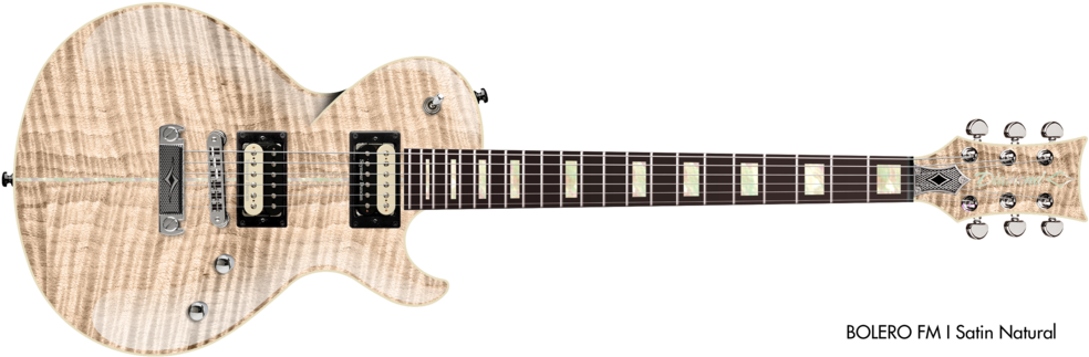 Bolfm3-sna - Diamond Guitars Guitars Bolero St Plus - Lemon Sunrise (1000x338), Png Download