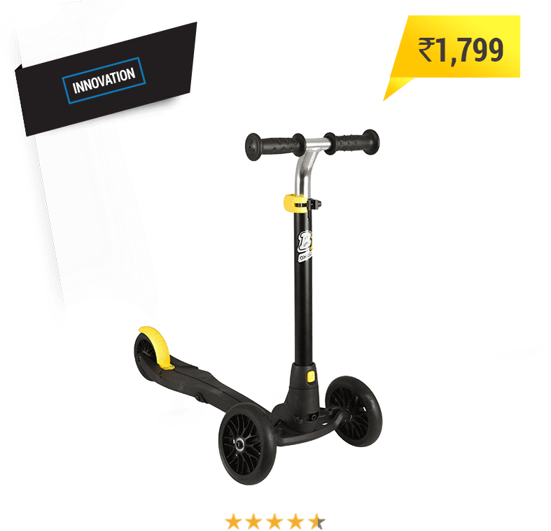 B1 Kids' Scooter - Decathlon Oxelo B1 Kids' Scooter Frame (786x797), Png Download