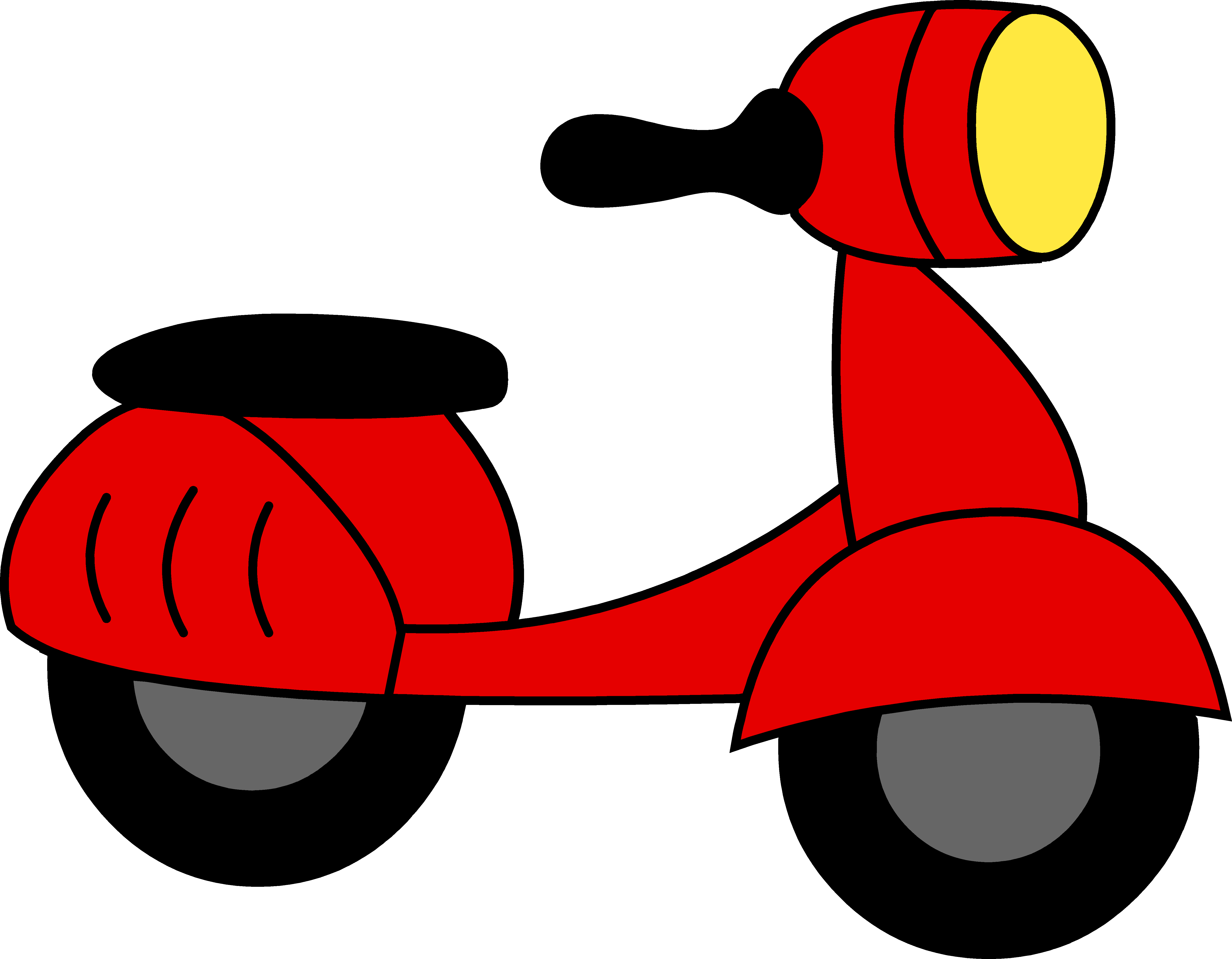 Scooter Vector Clip Art - Scooter Clipart (5821x4529), Png Download