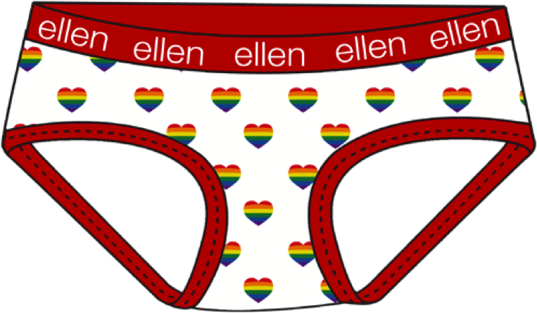 Ellen Show Rainbow Heart Girls Underwear - Ellen Show Kids Underwear Girls (900x900), Png Download