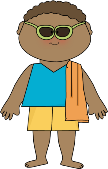 Summer Kids Clip Art - Boy With Sunglasses Clipart (353x550), Png Download