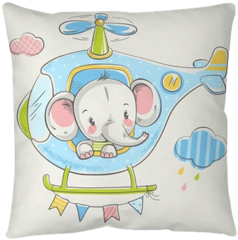 Can Be Used For Baby T-shirt Print, Fashion Print Design, - Elefante No Helicóptero (400x400), Png Download