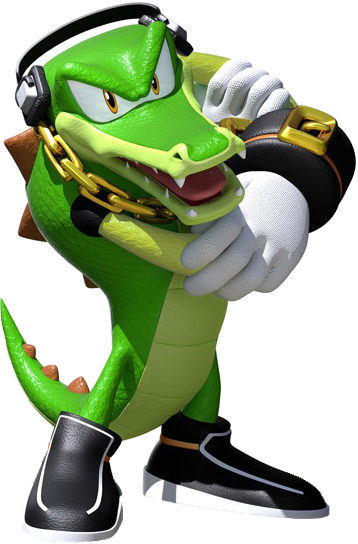 Vector The Crocodile - Silver Team Sonic Racing (358x544), Png Download