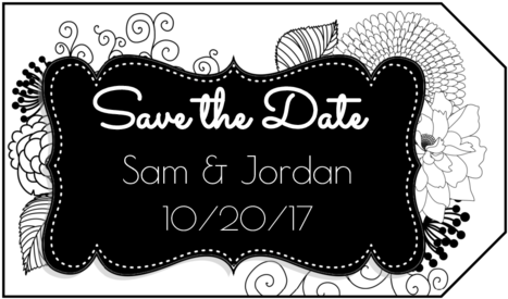 75" X 3" - Romantisches Rosa Nobles Mit Blumenwedding Save Postkarte (500x308), Png Download