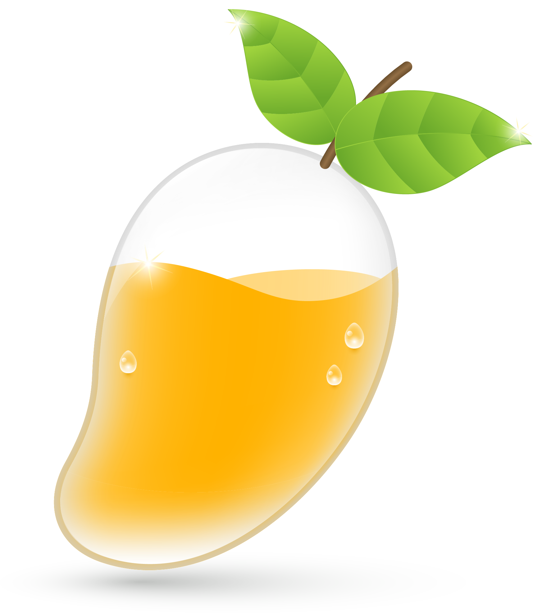 Kiwi Clipart Mango Fruit - Mango (1745x1973), Png Download