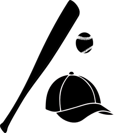 Vector Free Bat And Ball Clipart - Baseball Bat Silhouette Png (400x465), Png Download