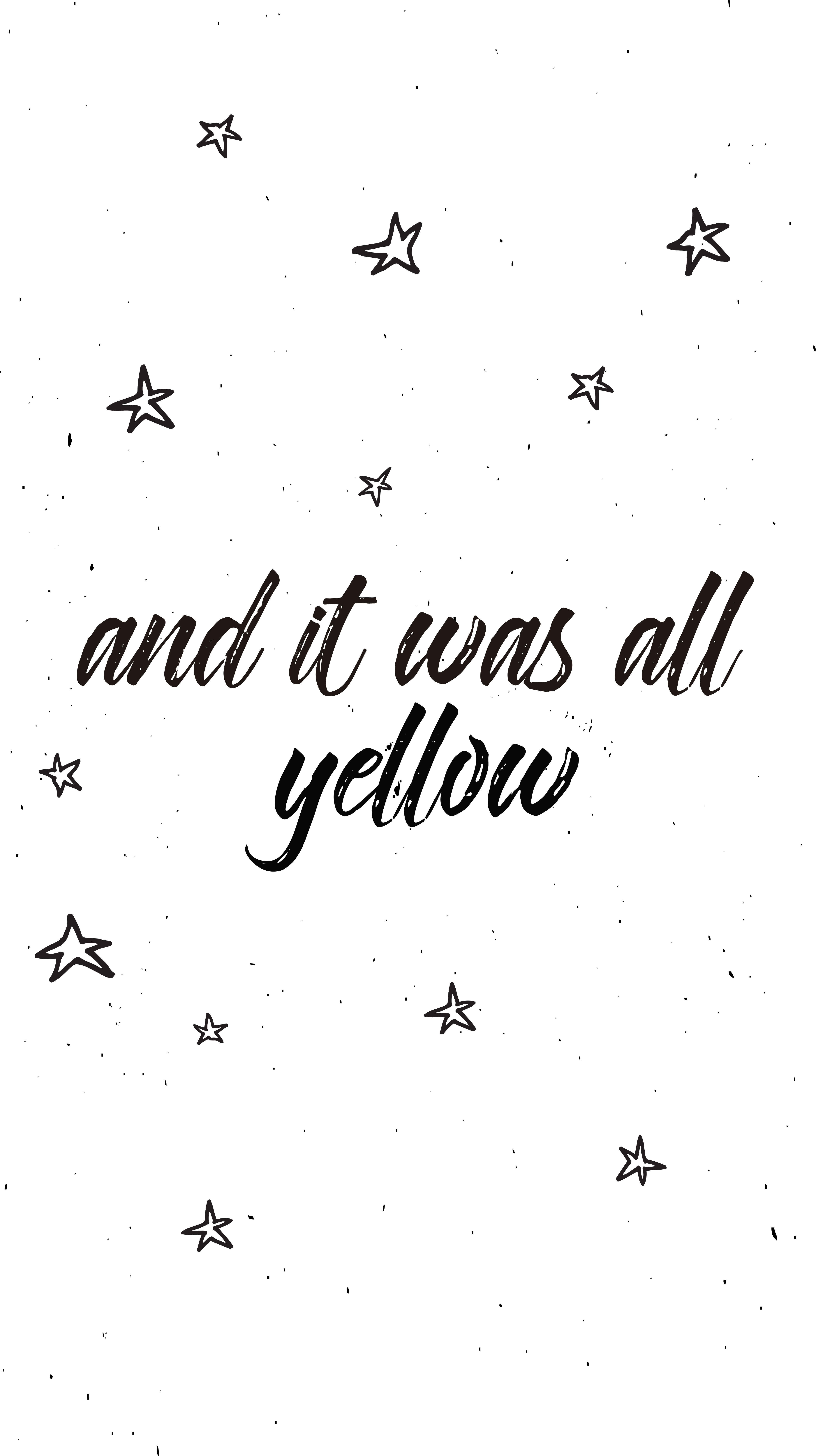 Coldplay Fondo De Pantalla Yellow - Handwriting (4433x7912), Png Download