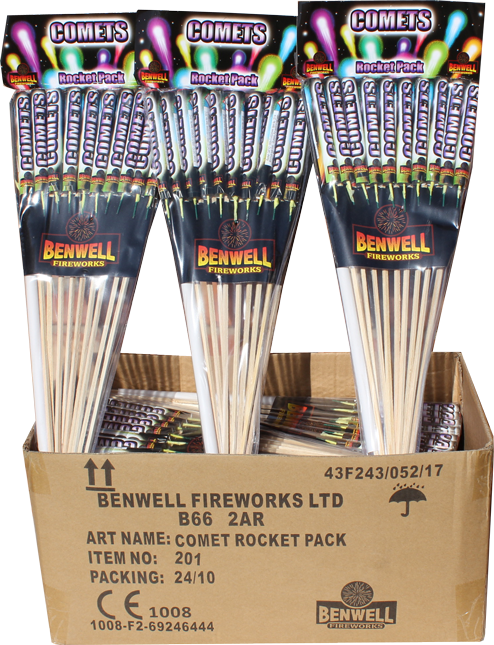 Comet Rockets X - Fireworks (494x645), Png Download