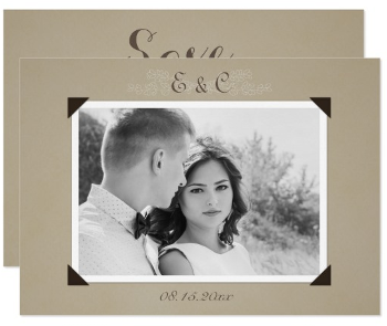 Vintage Photo Album Save The Date - Album Photo Vintage Design (500x300), Png Download