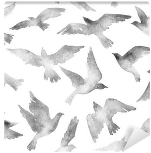 Abstract Flying Bird Set With Watercolor Texture Isolated - Aquarel Vliegende Vogel (400x400), Png Download