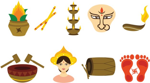 Navratri Png Image Background - Navratri Png (700x490), Png Download